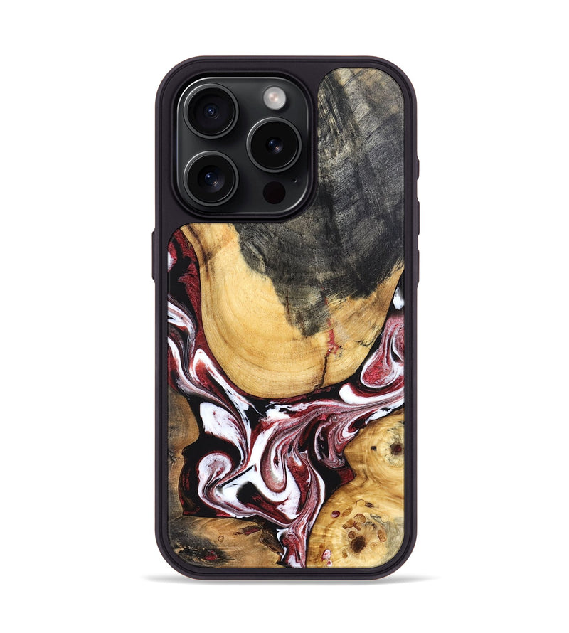 iPhone 15 Pro Wood Phone Case - Janeen (Red, 832119)