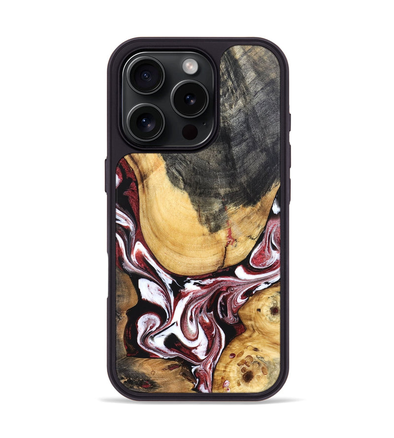 iPhone 16 Pro Wood Phone Case - Janeen (Red, 832119)