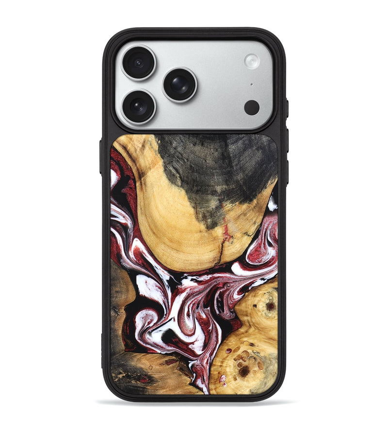 iPhone 18 Pro Max Wood Phone Case - Janeen (Red, 832119)