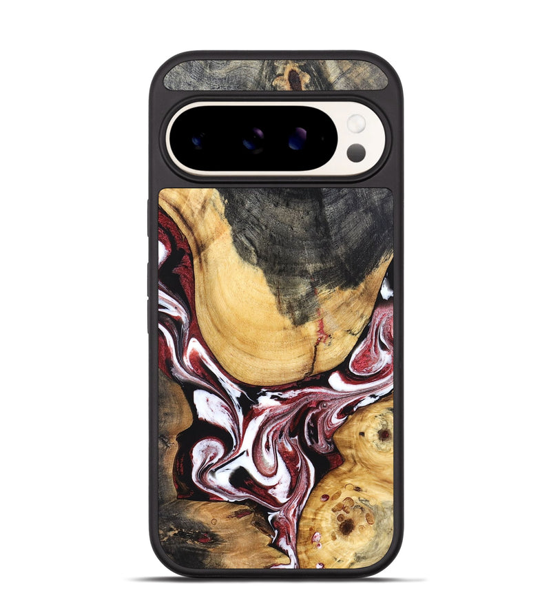 Pixel 9 Wood Phone Case - Janeen (Red, 832119)