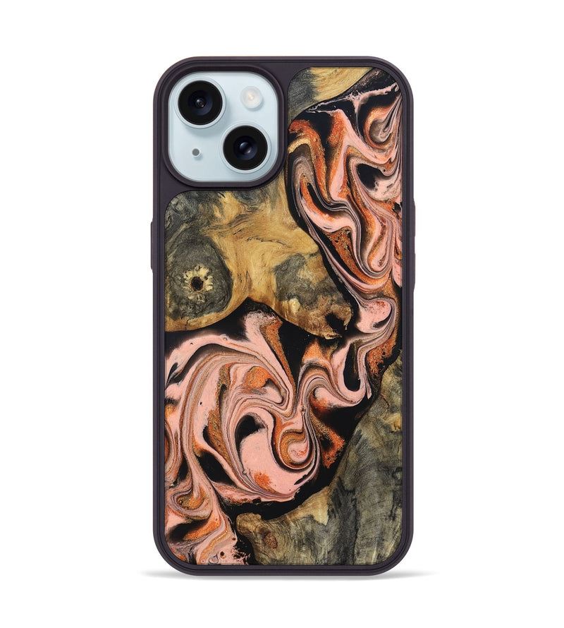 iPhone 15 Wood Phone Case - Belen (Red, 832120)