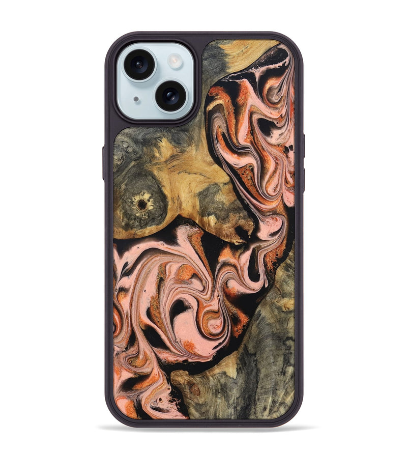 iPhone 15 Plus Wood Phone Case - Belen (Red, 832120)