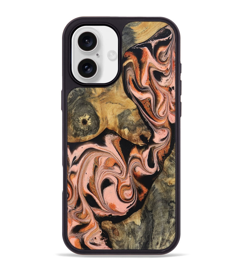 iPhone 16 Plus Wood Phone Case - Belen (Red, 832120)