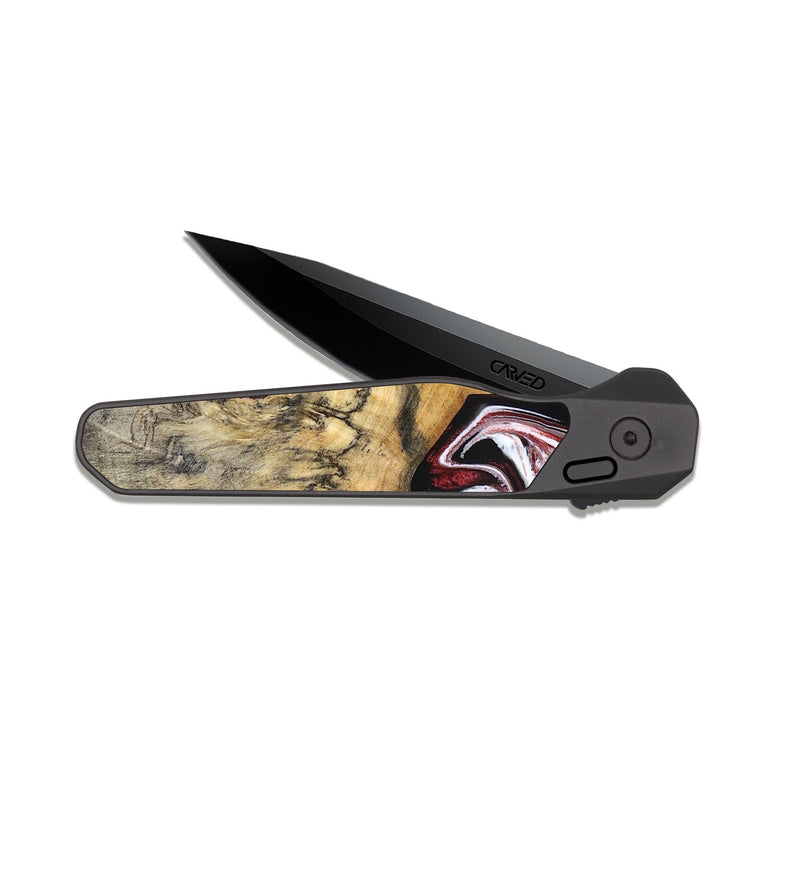 EDC Dark Slate Wood Pocket Knife - Watson (Red, 832121)