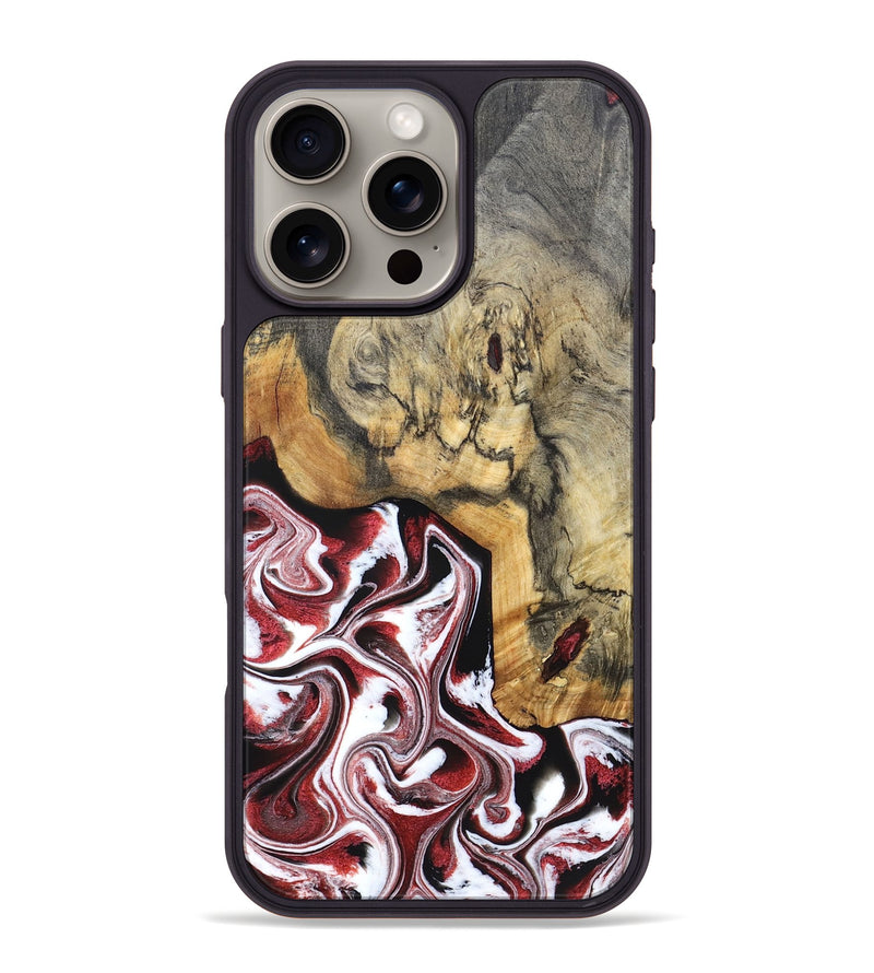 iPhone 16 Pro Max Wood Phone Case - Watson (Red, 832121)