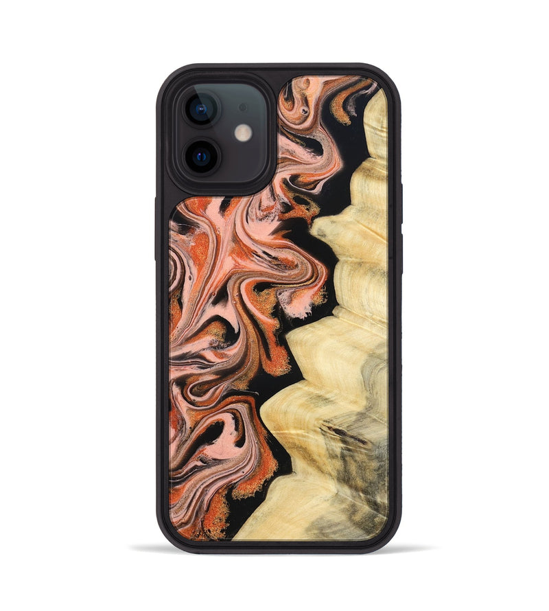 iPhone 12 Wood Phone Case - Kunta (Red, 832123)