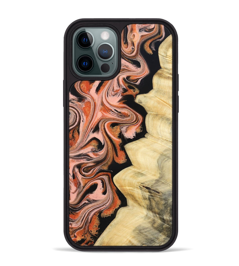 iPhone 12 Pro Max Wood Phone Case - Kunta (Red, 832123)