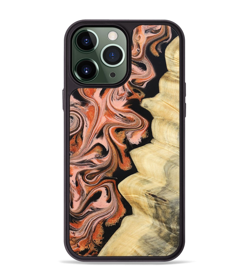 iPhone 13 Pro Max Wood Phone Case - Kunta (Red, 832123)