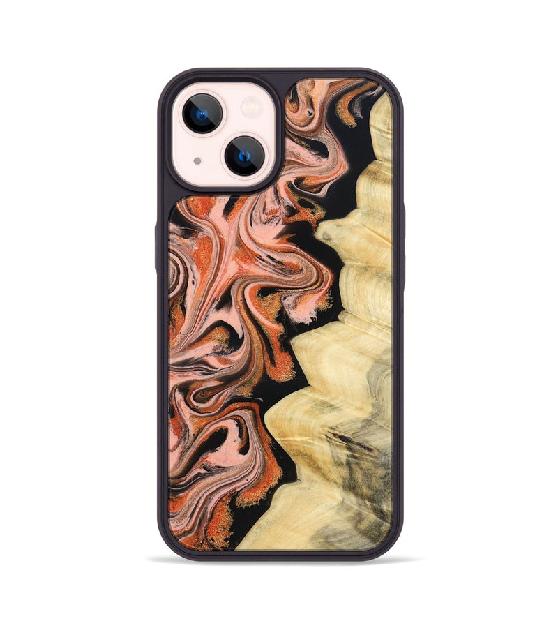 iPhone 14 Wood Phone Case - Kunta (Red, 832123)