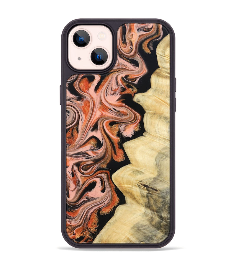 iPhone 14 Plus Wood Phone Case - Kunta (Red, 832123)