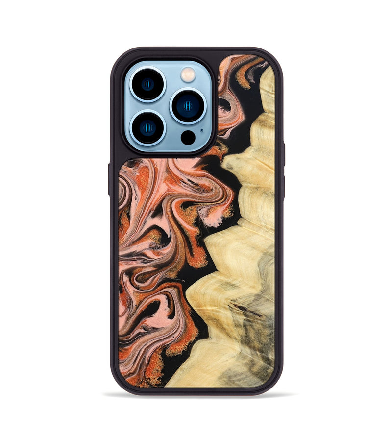 iPhone 14 Pro Wood Phone Case - Kunta (Red, 832123)