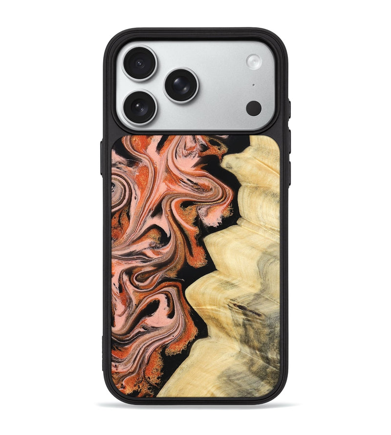 iPhone 18 Pro Max Wood Phone Case - Kunta (Red, 832123)