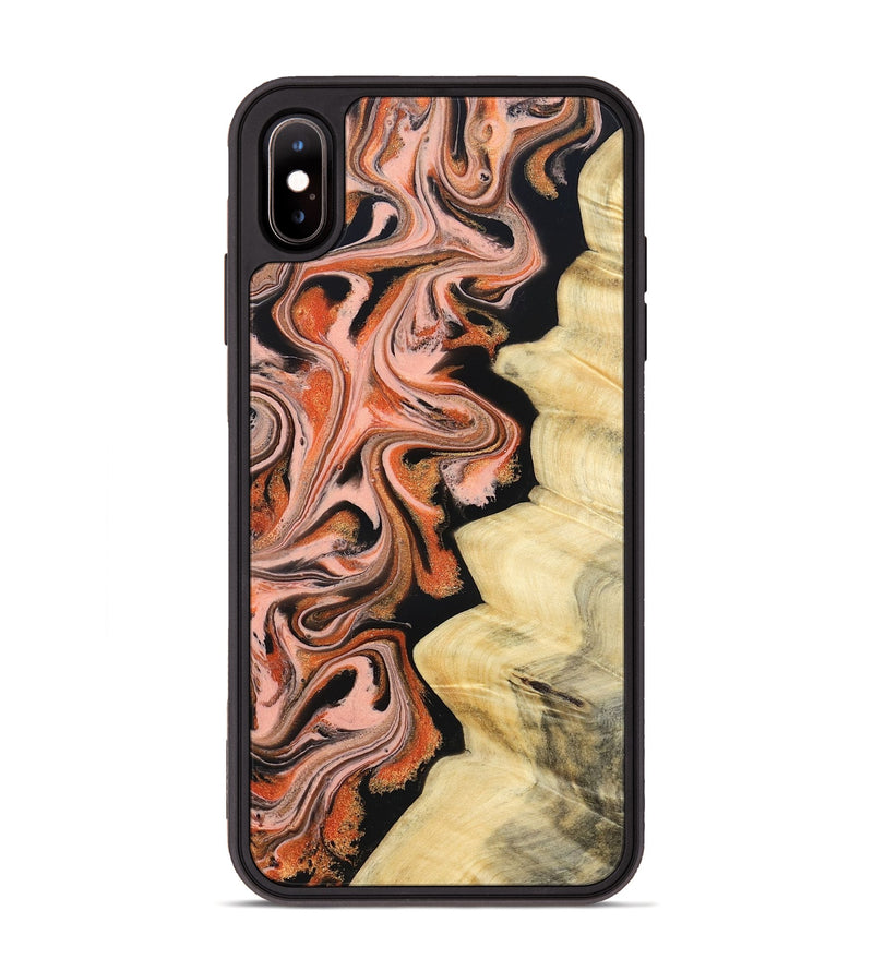iPhone Xs Max Wood Phone Case - Kunta (Red, 832123)