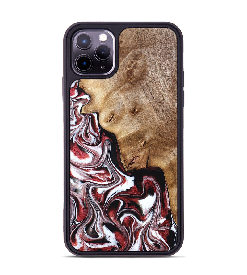 iPhone 11 Pro Max Wood Phone Case - Paola (Red, 832124)