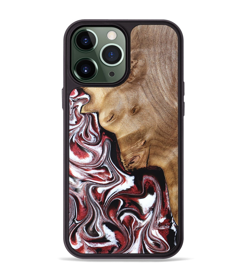 iPhone 13 Pro Max Wood Phone Case - Paola (Red, 832124)