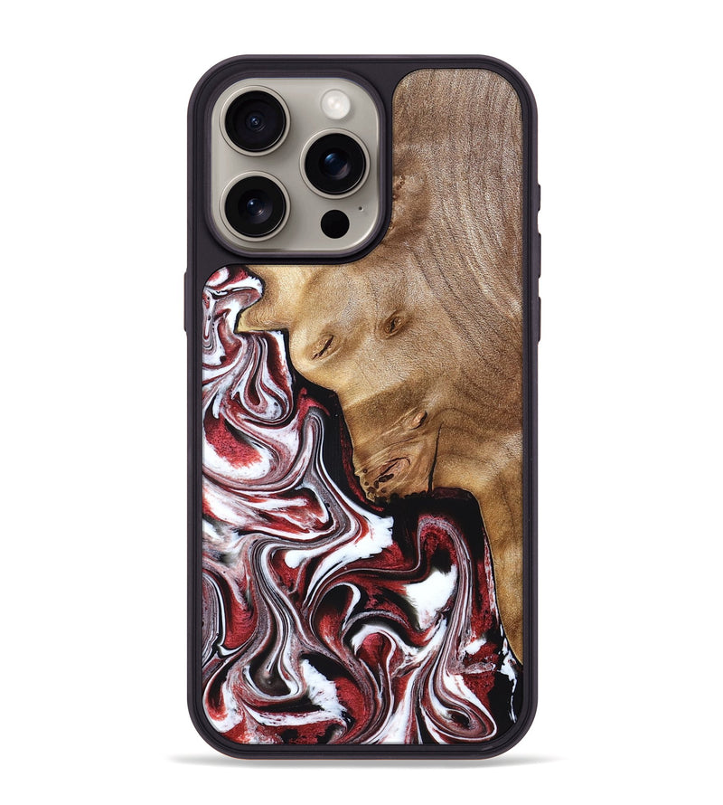 iPhone 15 Pro Max Wood Phone Case - Paola (Red, 832124)