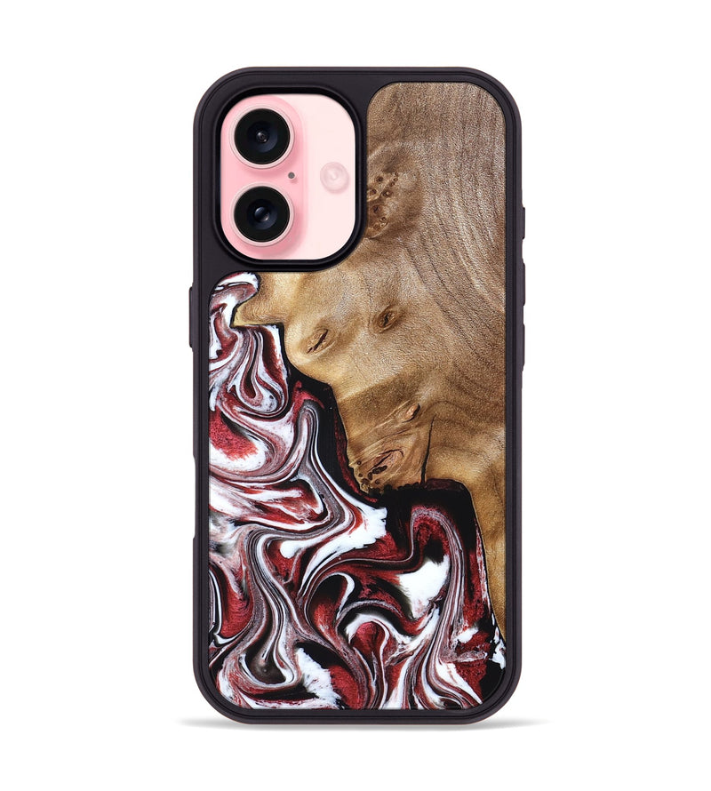iPhone 16 Wood Phone Case - Paola (Red, 832124)