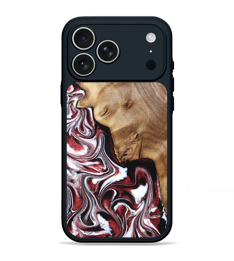 iPhone 17 Pro Max Wood Phone Case - Paola (Red, 832124)
