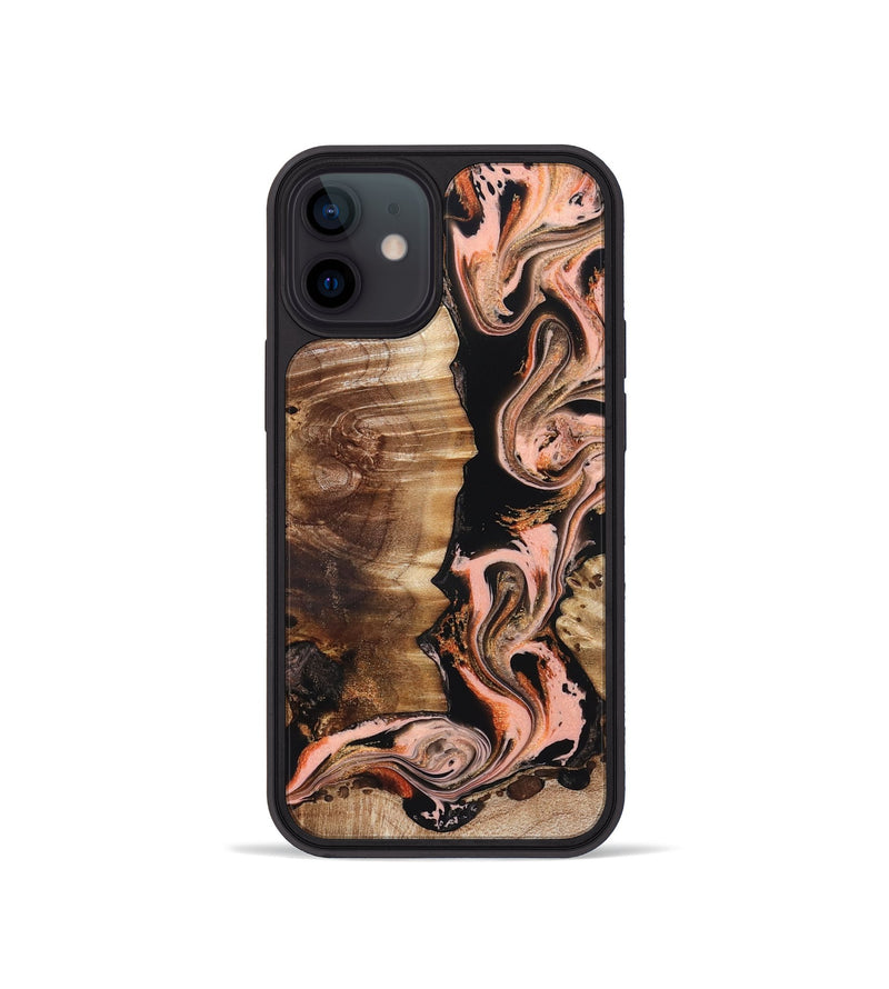iPhone 12 mini Wood Phone Case - Devonta (Black & White, 832125)