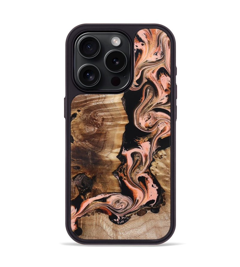 iPhone 15 Pro Wood Phone Case - Devonta (Black & White, 832125)