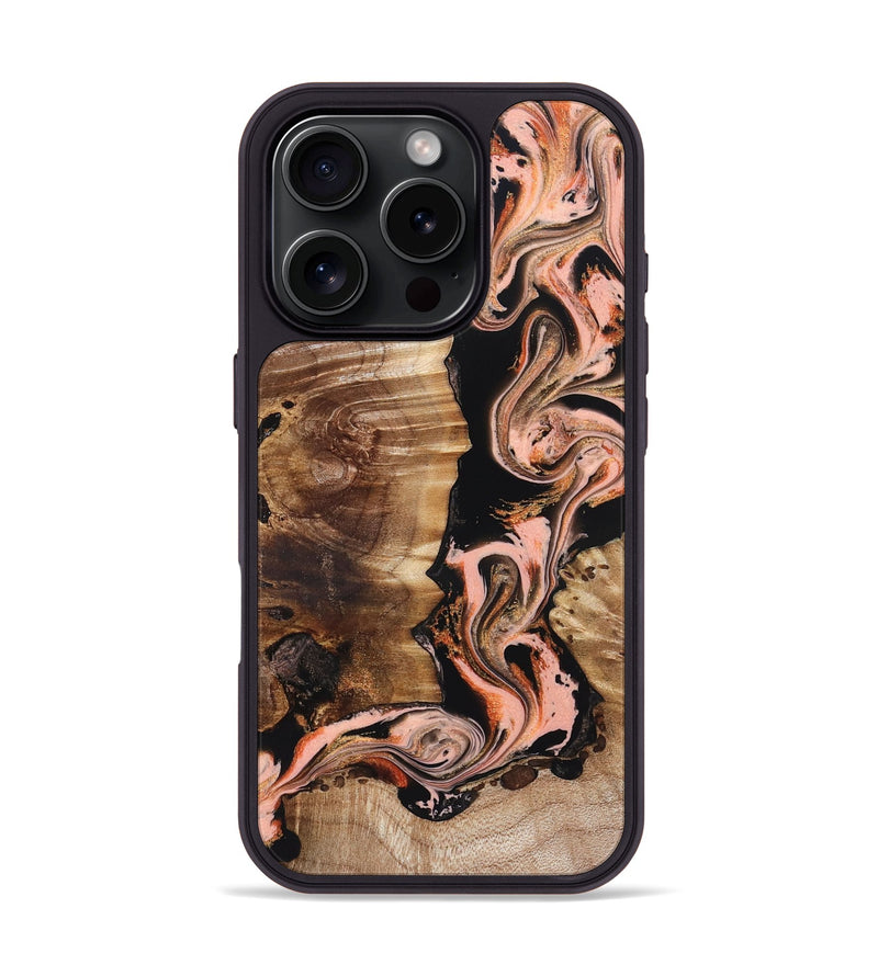 iPhone 16 Pro Wood Phone Case - Devonta (Black & White, 832125)