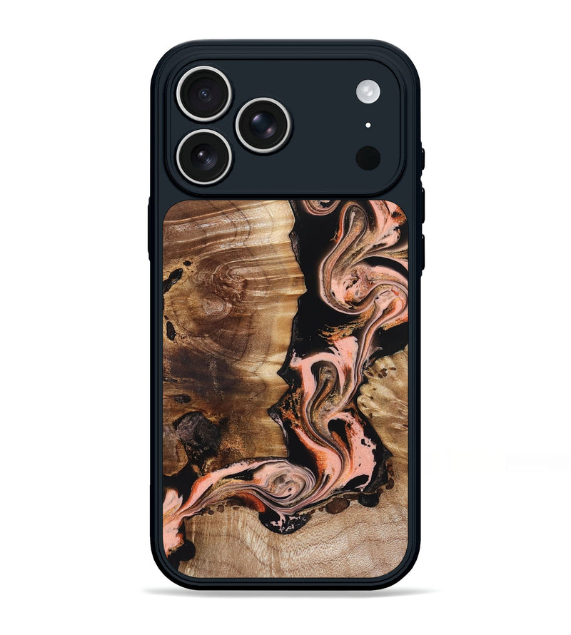 iPhone 17 Pro Max Wood Phone Case - Devonta (Black & White, 832125)