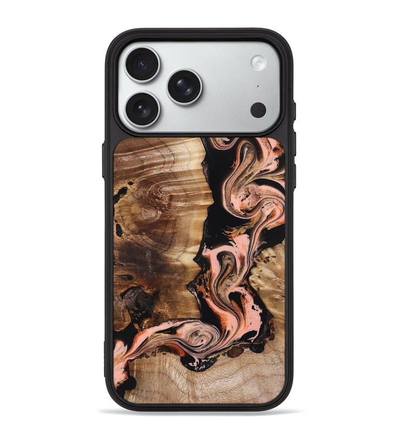 iPhone 18 Pro Max Wood Phone Case - Devonta (Black & White, 832125)