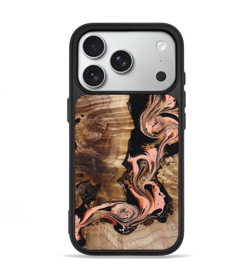 iPhone 18 Pro Wood Phone Case - Devonta (Black & White, 832125)