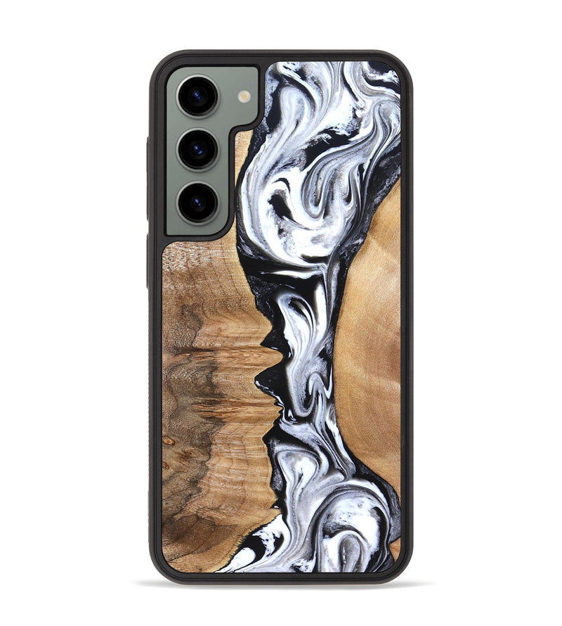 Galaxy S23 Plus Wood Phone Case - Rubin (Black & White, 832126)