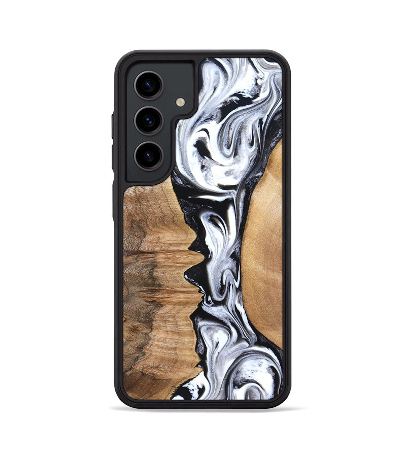 Galaxy S24 Wood Phone Case - Rubin (Black & White, 832126)