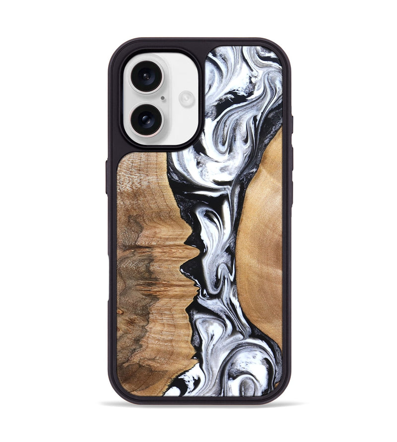 iPhone 17 Wood Phone Case - Rubin (Black & White, 832126)