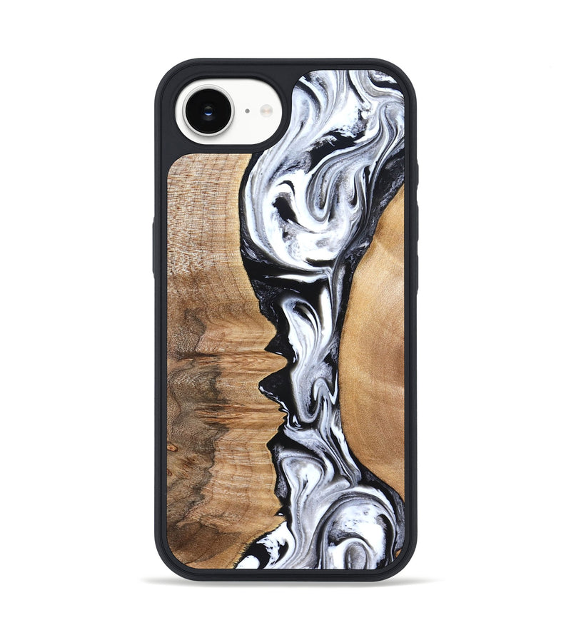 iPhone 17e Wood Phone Case - Rubin (Black & White, 832126)