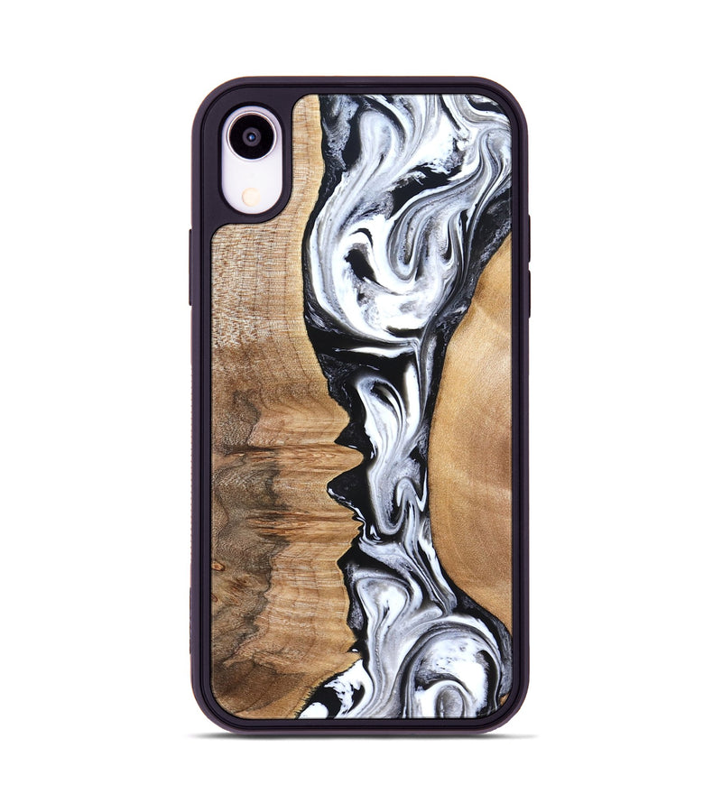 iPhone Xr Wood Phone Case - Rubin (Black & White, 832126)