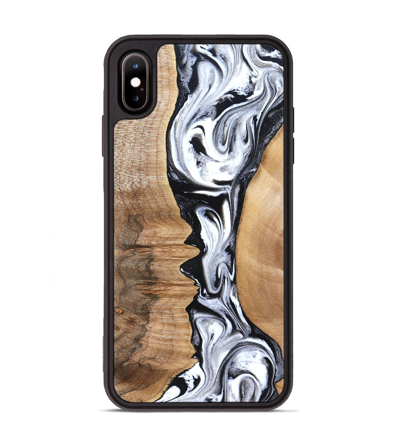 iPhone Xs Max Wood Phone Case - Rubin (Black & White, 832126)