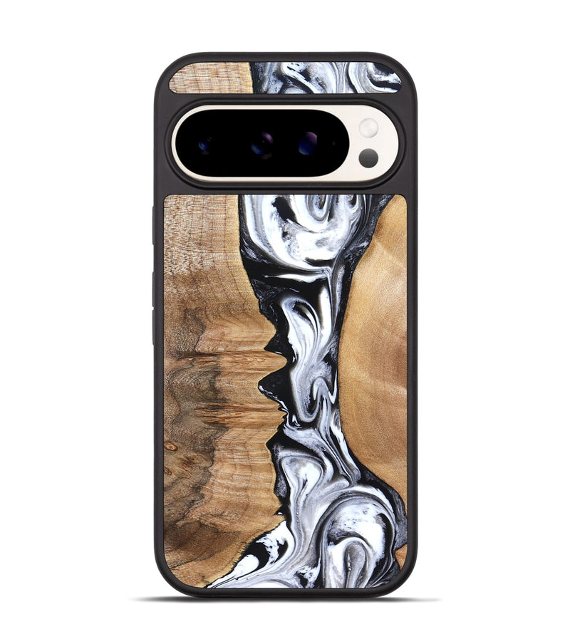 Pixel 9 Wood Phone Case - Rubin (Black & White, 832126)