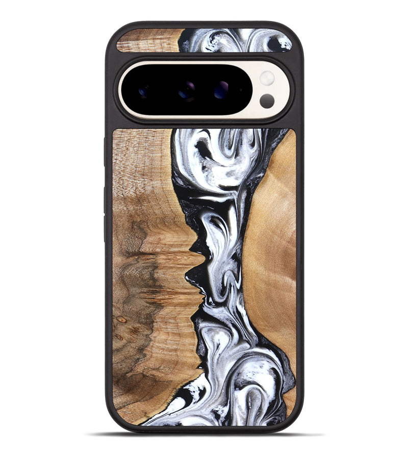 Pixel 9 Pro XL Wood Phone Case - Rubin (Black & White, 832126)