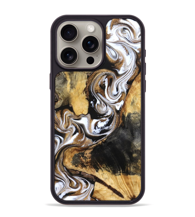 iPhone 15 Pro Max Wood Phone Case - Norma (Black & White, 832127)