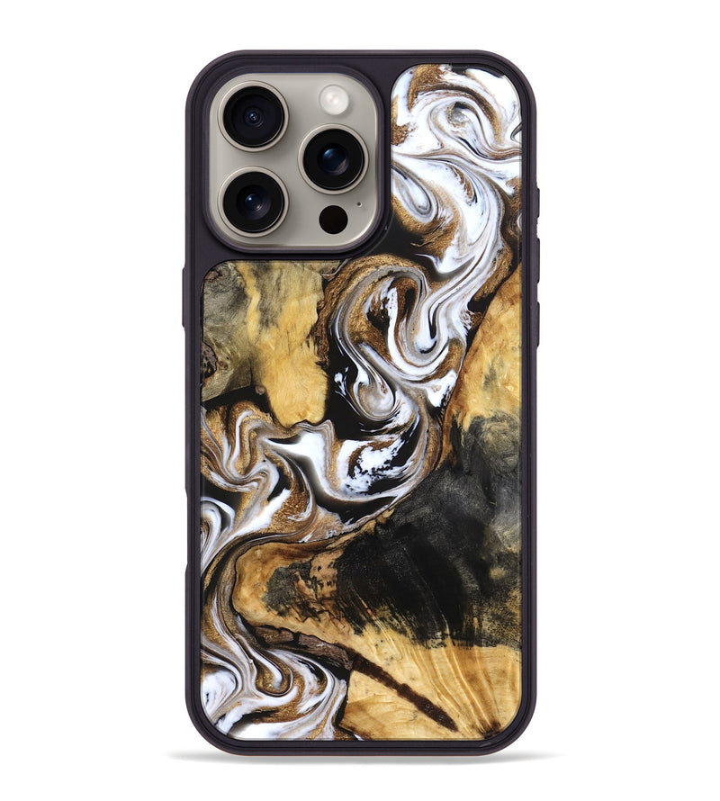 iPhone 16 Pro Max Wood Phone Case - Norma (Black & White, 832127)