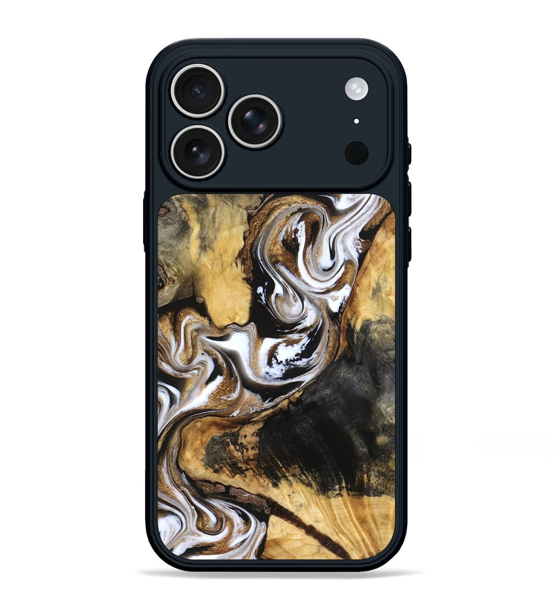 iPhone 17 Pro Max Wood Phone Case - Norma (Black & White, 832127)