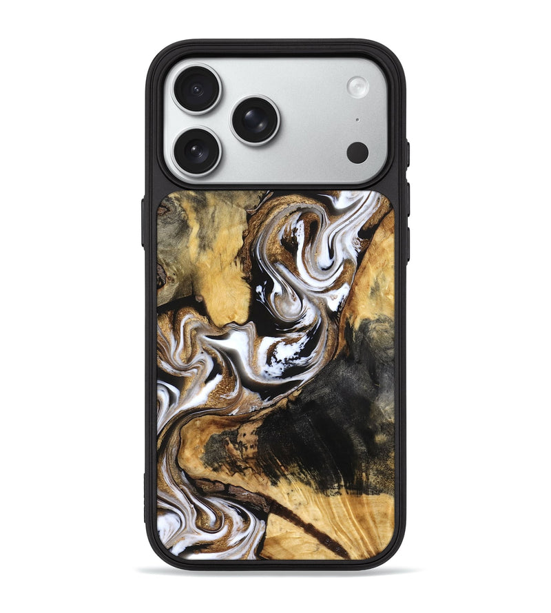iPhone 18 Pro Max Wood Phone Case - Norma (Black & White, 832127)