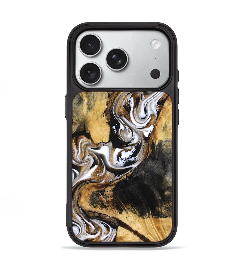 iPhone 18 Pro Wood Phone Case - Norma (Black & White, 832127)