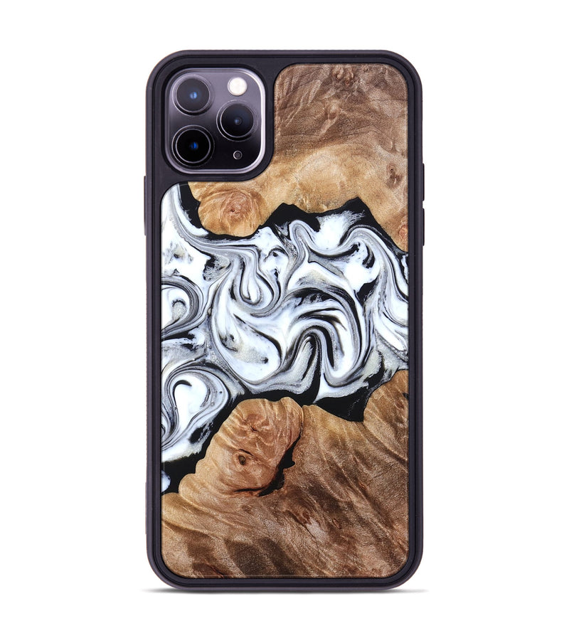 iPhone 11 Pro Max Wood Phone Case - Dian (Black & White, 832128)