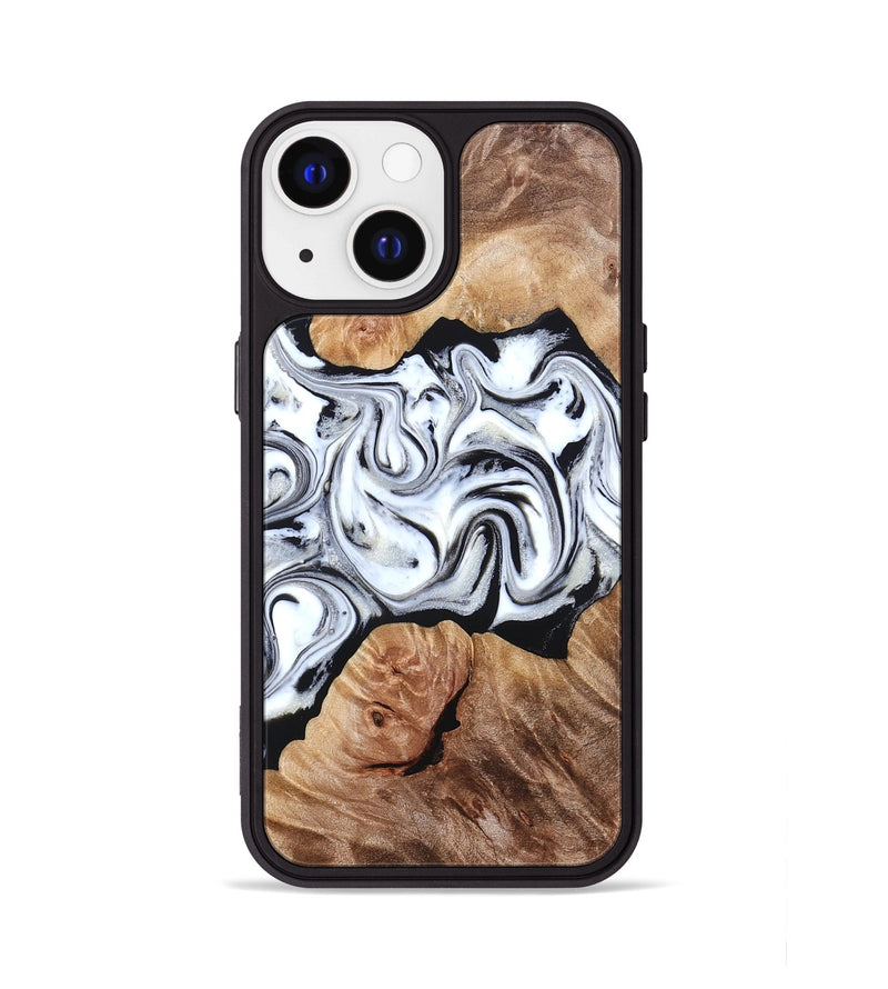 iPhone 13 Wood Phone Case - Dian (Black & White, 832128)