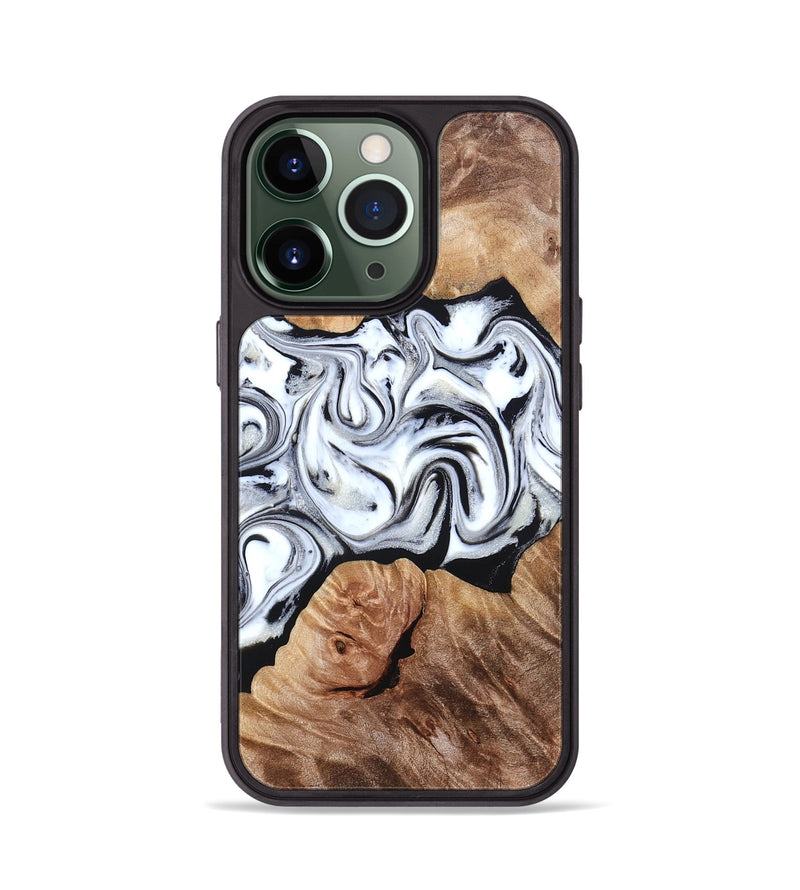 iPhone 13 Pro Wood Phone Case - Dian (Black & White, 832128)
