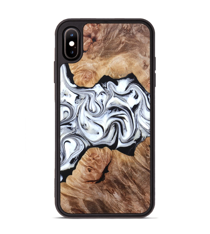 iPhone Xs Max Wood Phone Case - Dian (Black & White, 832128)