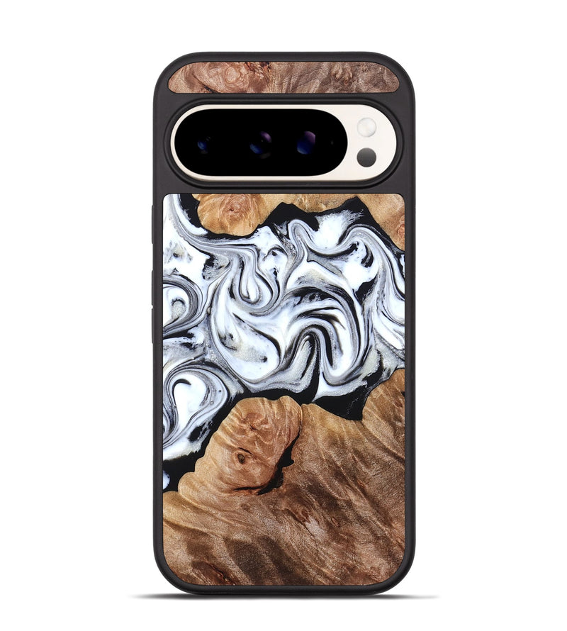 Pixel 9 Wood Phone Case - Dian (Black & White, 832128)