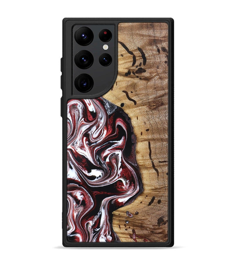 Galaxy S22 Ultra Wood Phone Case - Milena (Red, 832129)