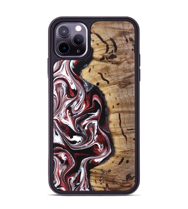 iPhone 11 Pro Max Wood Phone Case - Milena (Red, 832129)