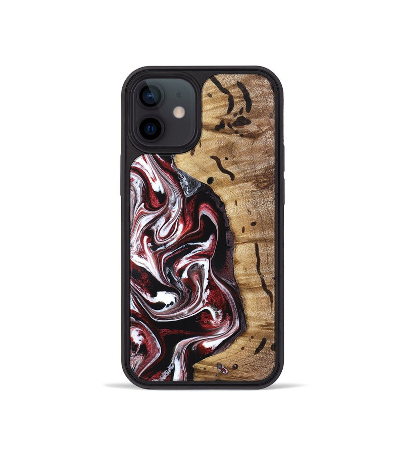 iPhone 12 mini Wood Phone Case - Milena (Red, 832129)