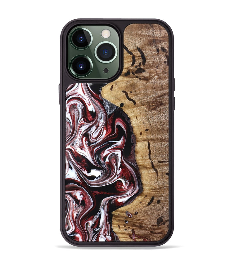 iPhone 13 Pro Max Wood Phone Case - Milena (Red, 832129)